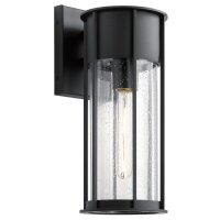 Applique dextérieur noir aluminium verre de pluie...