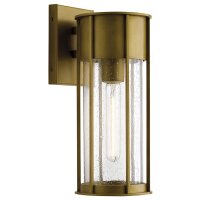 Wandleuchte au&szlig;en Regenglas E27 IP44 Vintage in Messing antik