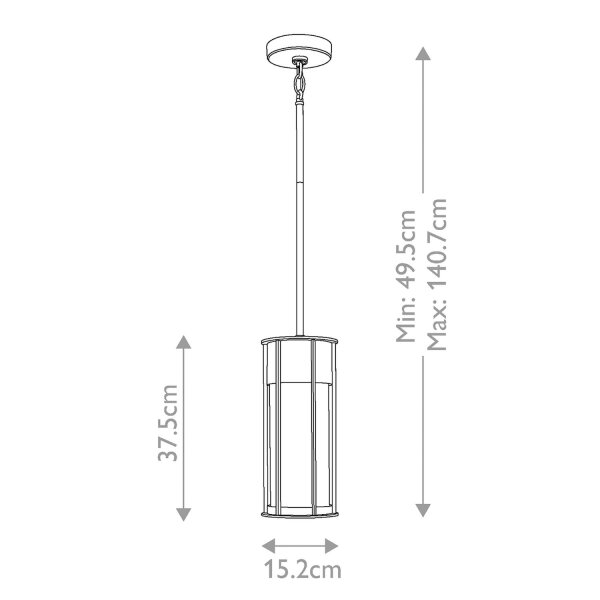 Lampe à suspendre extérieure IP44 en laiton antique E27 réglable