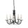 Lustre GOTICA 5 noir 5xE14 raccourcissable Lampe