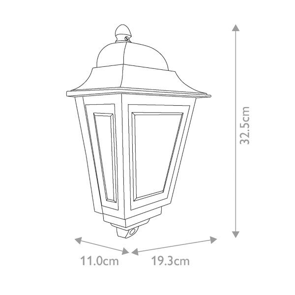 Außenleuchte Wand IP44 in Creme Rustikal E27 H: 32,5 cm