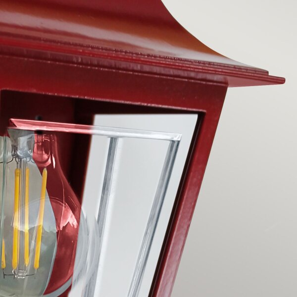 Wandleuchte außen IP44 E27 Aluminium Rustikal Rot GRACIE