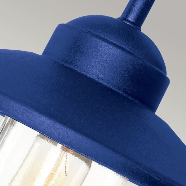 Lampe dextérieur bleu acier inoxydable verre E27 IP44 mur KARISE