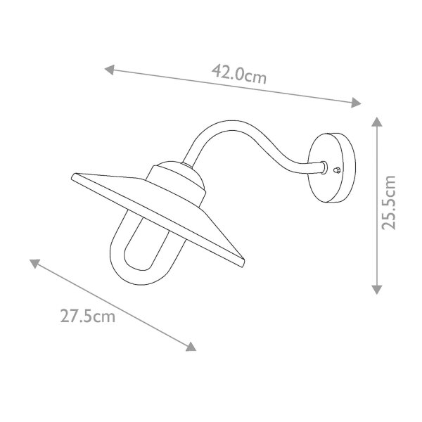 Lampe dextérieur bleu acier inoxydable verre E27 IP44 mur KARISE