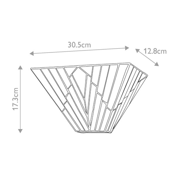 Wandleuchte Glas Metall Tiffany Stil B: 30,5 cm 2x E14