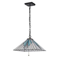 Suspension style Tiffany Interrupteur à tirette L...