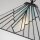 Suspension style Tiffany Interrupteur à tirette L : 38 cm Verre Métal