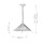 Suspension style Tiffany Interrupteur à tirette L : 38 cm Verre Métal