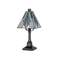 Lampe de table style Tiffany E27 verre coloré...
