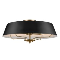 Plafonnier rond réglable en hauteur 4x E14 en noir...
