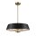 Deckenlampe rund höhenverstellbar 4x E14 in Schwarz Messing