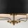 Deckenlampe rund höhenverstellbar 4x E14 in Schwarz Messing