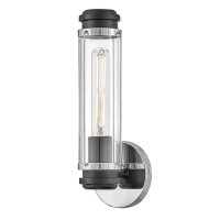 Lampe de salle de bain murale IP44 en chrome noir verre...