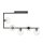 Deckenleuchte Metall Glas L: 83 cm H: 55 cm Schwarz 5x E14