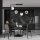 Plafonnier verre métal 83 cm de long noir E14 4 flammes