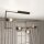 Deckenleuchte Schwarz Graphit 83 cm lang Metall Rauchglas