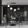 Plafonnier Noir Blanc L : 83 cm H : 55 cm Métal Verre 4x E14