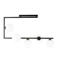 Deckenleuchte gro&szlig; L: 83 cm H: 55 cm Metall Glas...