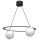 Suspension E27 &agrave; faible &eacute;blouissement en noir blanc or L:70 cm