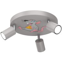 Deckenleuchte Kinderzimmer 3-flammig Grau &Oslash; 30 cm GU10