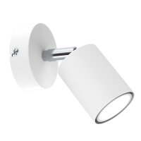 Wandlampe Wei&szlig; &Oslash; 8 cm schwenkbar GU10 Metall...