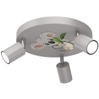 Deckenlampe Grau Ø 30 cm schwenkbar GU10 Metall...