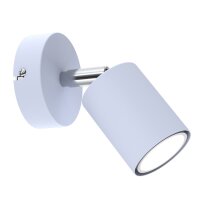 Wandlampe Kinder &Oslash; 8 cm schwenkbar GU10 Metall Blau