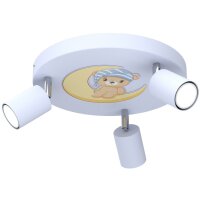 Kinderzimmerlampe Blau &Oslash; 30 cm schwenkbar 3x GU10 Metall