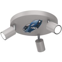 Kinderzimmerleuchte Decke Grau 3x GU10 &Oslash; 30 cm Metall