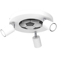 Deckenleuchte Wei&szlig; &Oslash; 30 cm schwenkbar Metall 3x GU10 Kinder