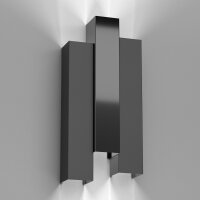 Wandlampe Metall Schwarz H:72 cm GU10 indirektes Licht