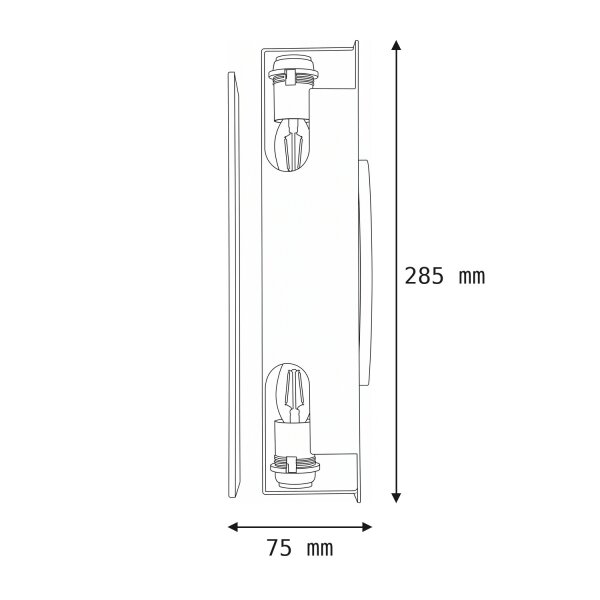 Applique décorative Métal Blanc G9 H:28,5 cm indirect