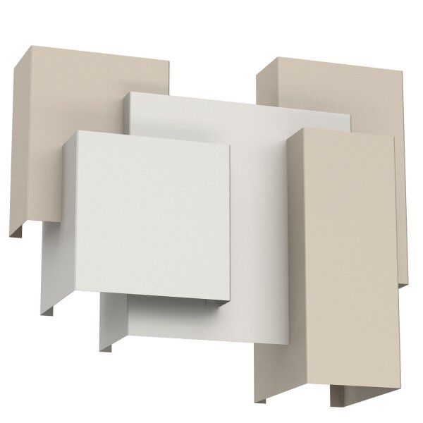Wandlampe Metall Beige Hellgrau B:36 cm G9 indirekt