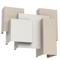 Applique M&eacute;tal Beige Gris clair L:36 cm G9 indirect