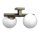 Deckenlampe Glas satiniert Metall E27 in Titanium Gold