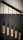 Longue lampe suspendue en noir et or métal GU10 4-flmg