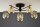 Deckenlampe Glas in Bernstein Metall G9 6-flammig