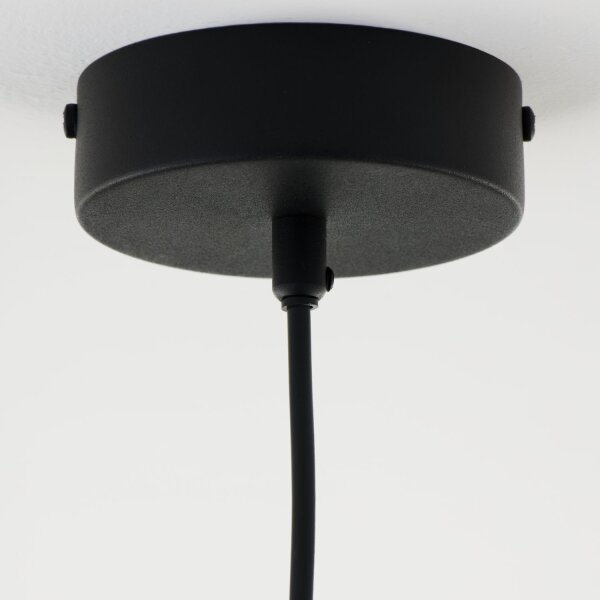Hängelampe Glas Metall Schwarz Gold L:29 cm G9 Modern