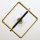 Hängelampe Glas Metall Schwarz Gold L:29 cm G9 Modern