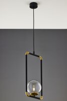Pendelleuchte Modern Metall Glas G9 L:40 cm Kugel