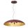 Grande lampe &agrave; suspendre tissu E27 rouge or &Oslash;100 cm rond