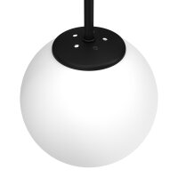 Wandleuchte Metall Glas Schwarz Weiß E14 Kugel...
