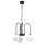 Suspension 3 flammes verre métal E14 Ø51 cm rond