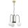 Suspension ronde en laiton noir blanc E14 Ø51 cm