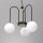 Suspension ronde en laiton noir blanc E14 Ø51 cm