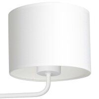 Applique blanche Abat-jour en tissu métal E27 H:24...