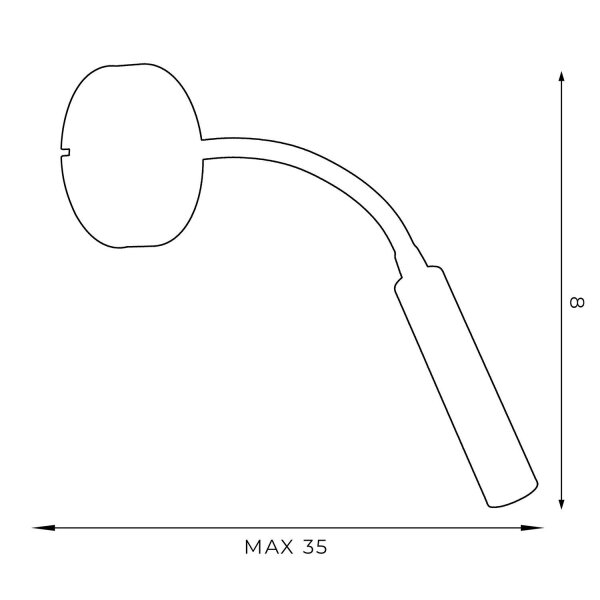 Wandspot Metall G9 akzentuiert T:35 cm Flexarm in Weiß