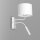 Wandlampe Weiß Stoff Lesearm E27 G9 H:38 cm blendarm