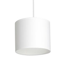 Pendelleuchte Weiß Stoff Metall E27 75 cm lang...