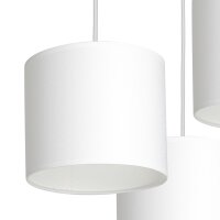 Pendelleuchte Weiß Stoff Metall E27 B:45 cm blendarm